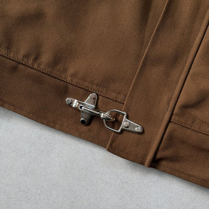 FIREMAN JACKET CANVAS - BROWN