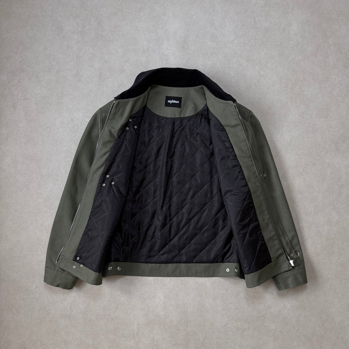 FIREMAN JACKET CANVAS - GREEN OLIVE