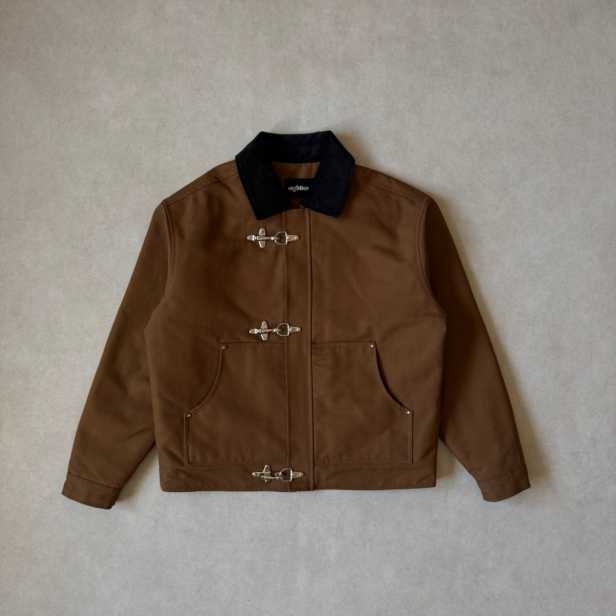 FIREMAN JACKET CANVAS - BROWN