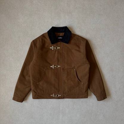 FIREMAN JACKET CANVAS - BROWN