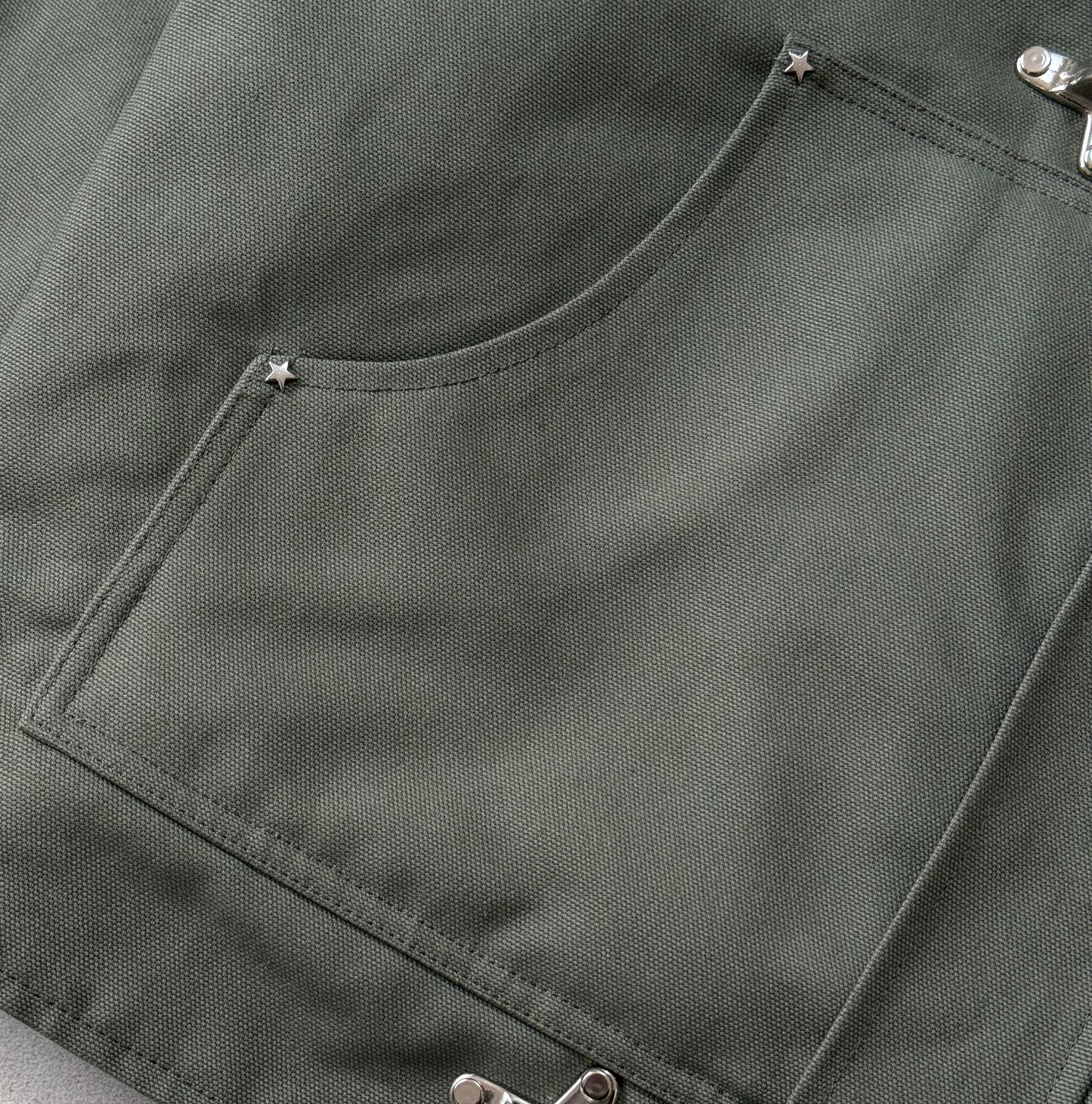 FIREMAN JACKET CANVAS - GREEN OLIVE