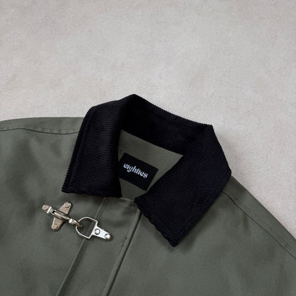 FIREMAN JACKET CANVAS - GREEN OLIVE