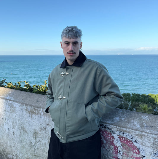 Fireman Jacket Canvas - Green Olive